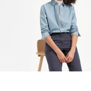 NWOT Everlane Relaxed Jean Shirt LIGHT Indigo Size 4